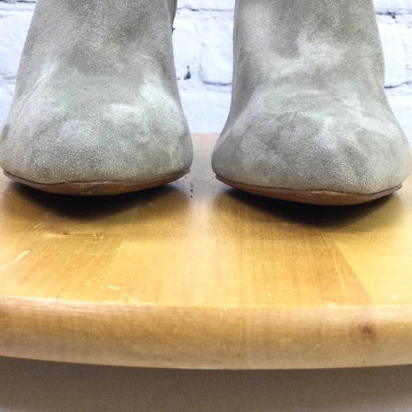 Coach Dovelyn Women's Snakeskin Heel Almond Toe Suede Pull On Ankle Bootie 6B - Picture 7 of 16